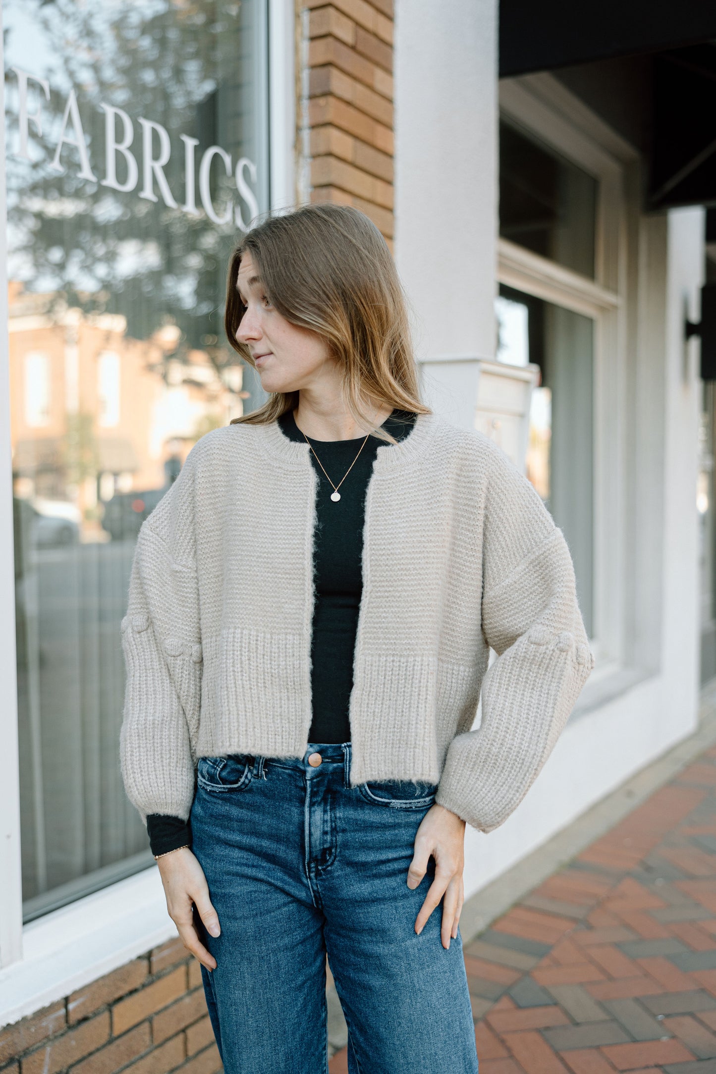 Puff Sleeve Cozy Sweater Cardigan