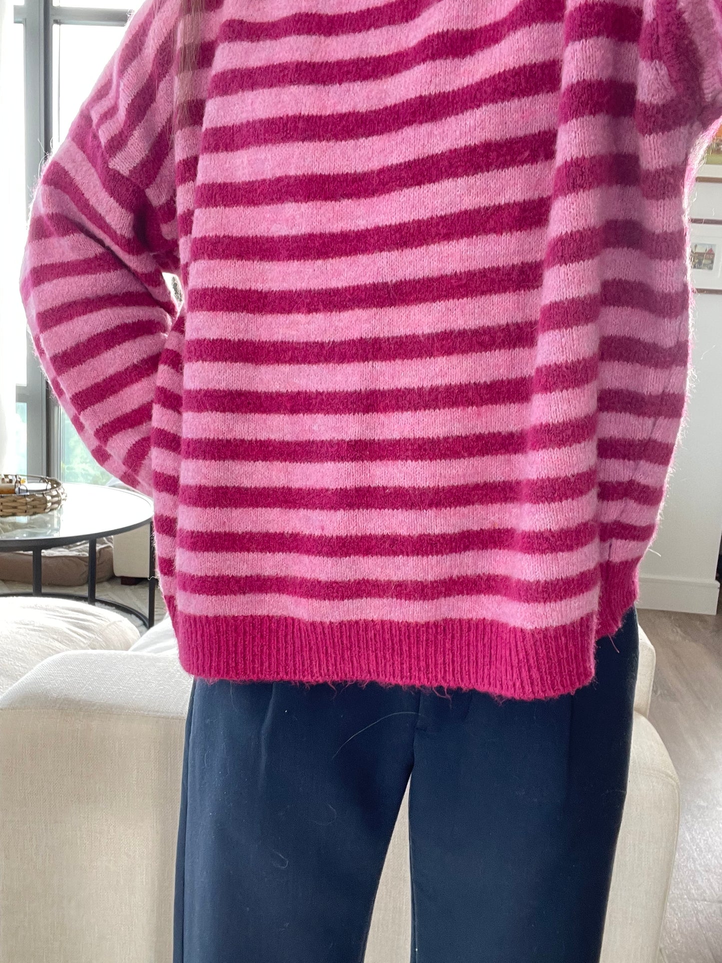 Pia Fuchsia and Pink Sweater