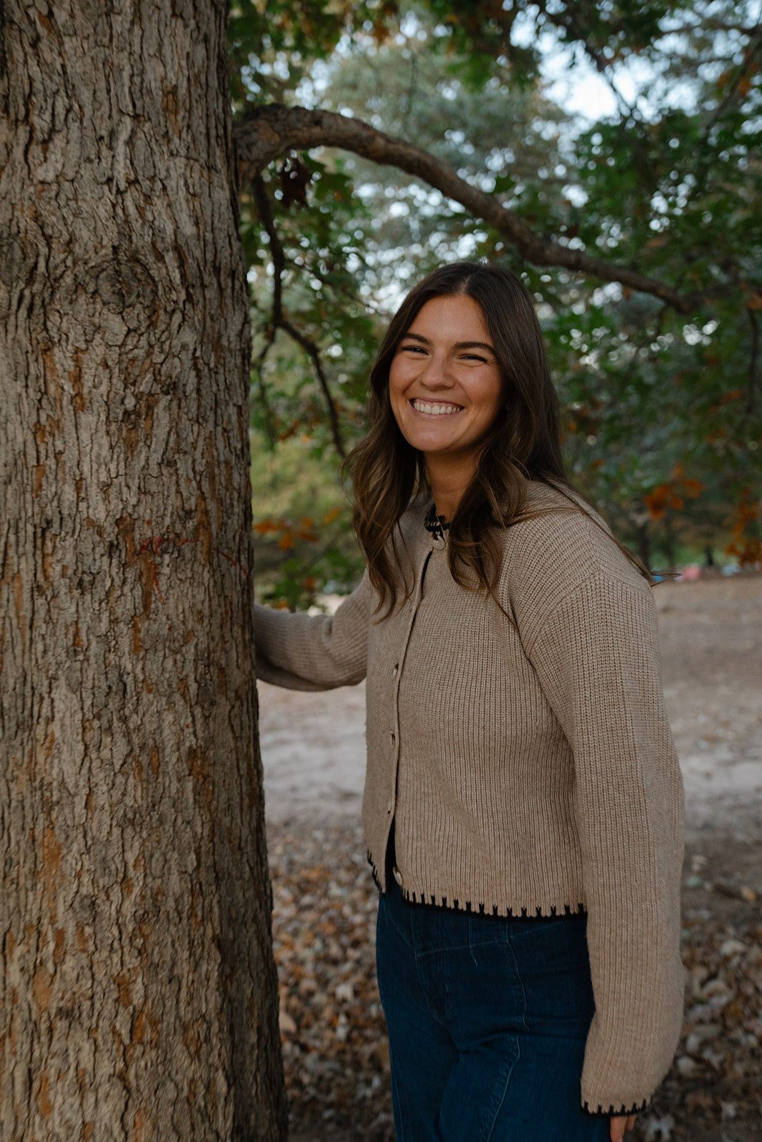 Crewneck Cardigan Sweater
