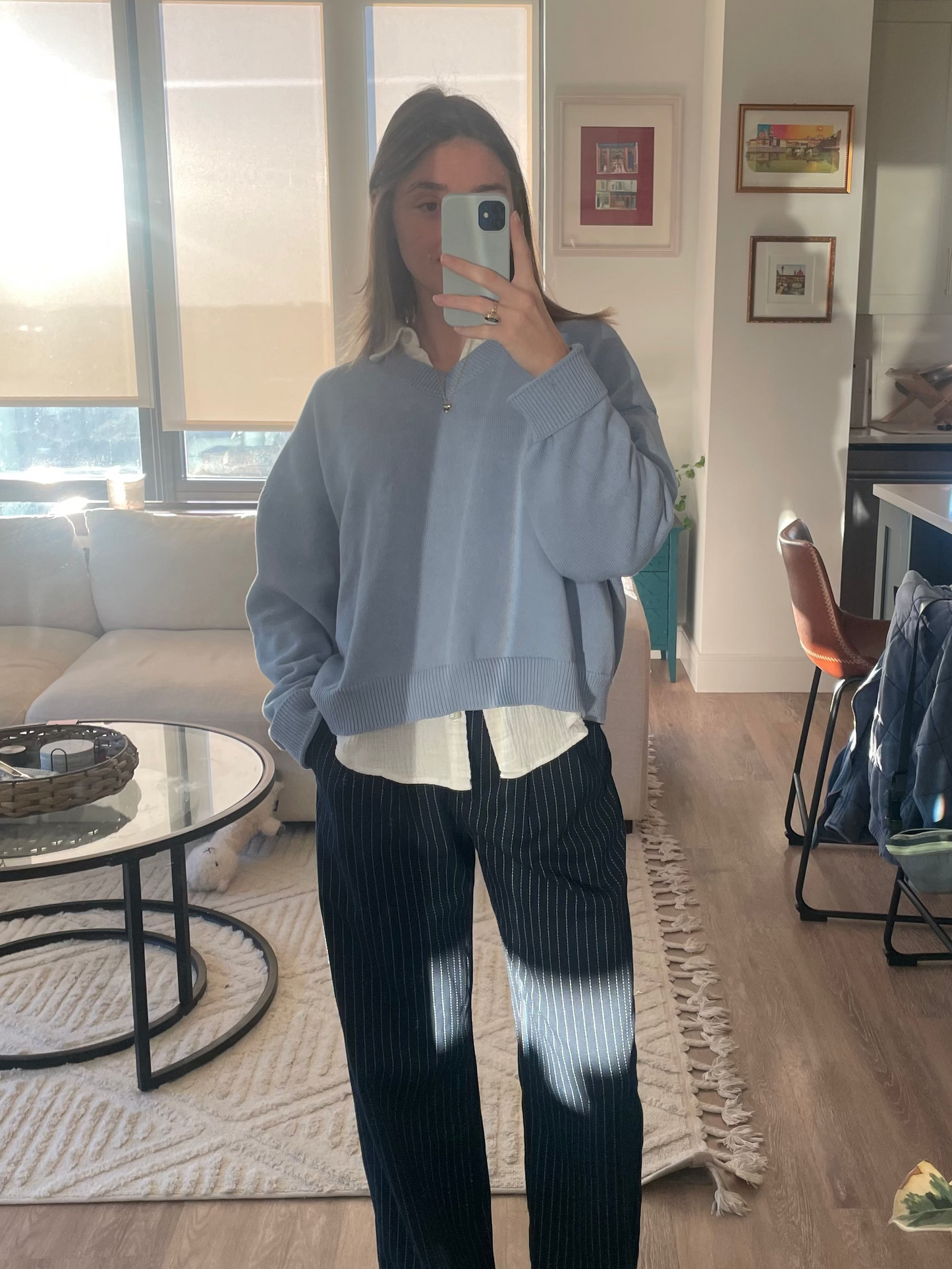 Chloe Sweater - Dusty Blue