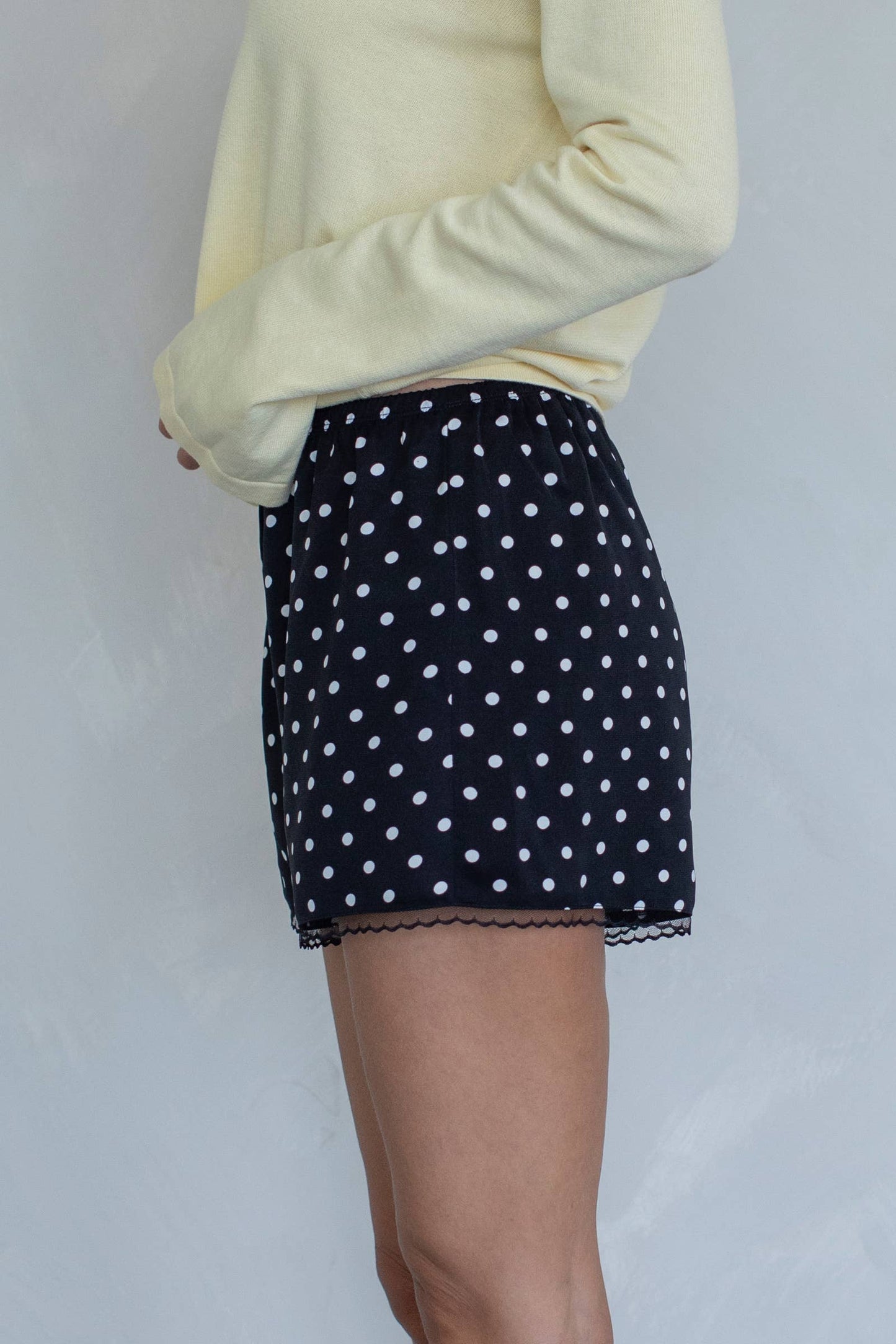 Polka Dot Satin Shorts