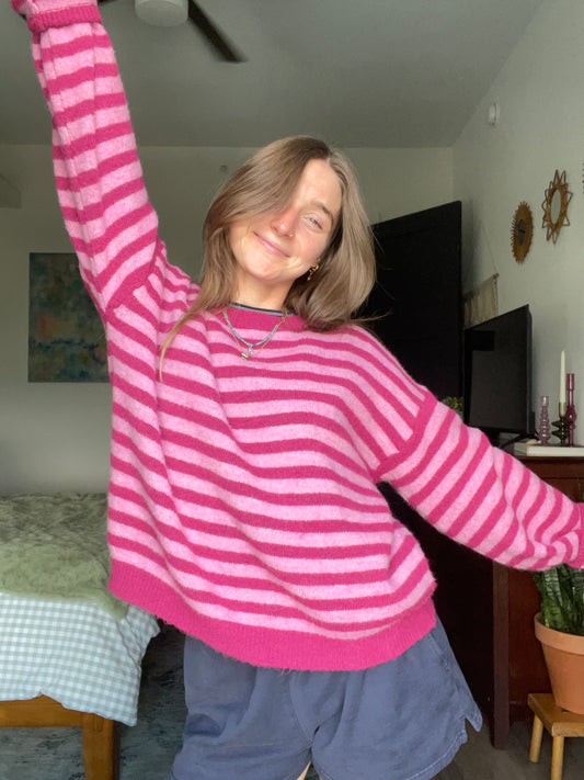 Pia Fuchsia and Pink Sweater