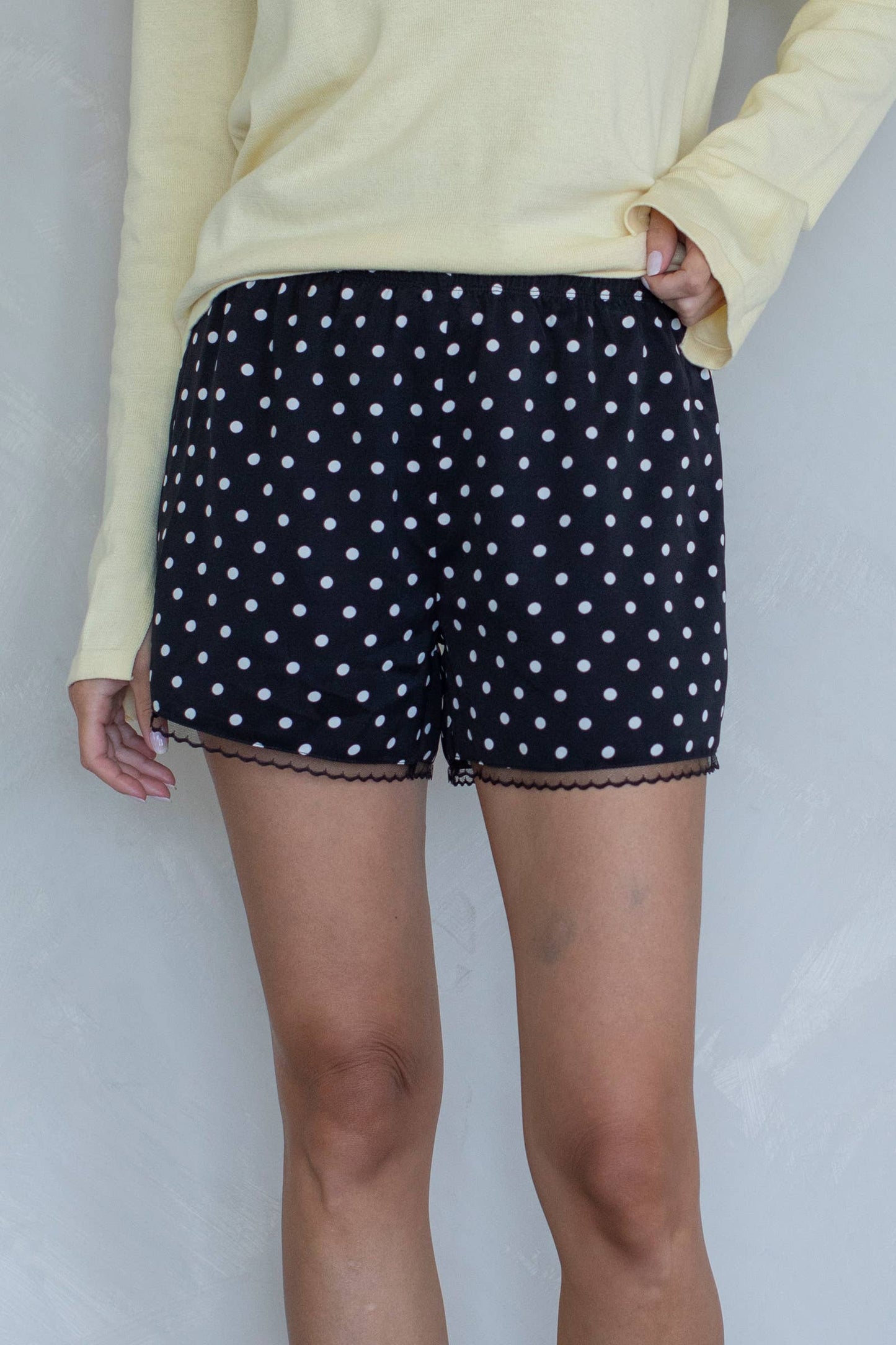 Polka Dot Satin Shorts