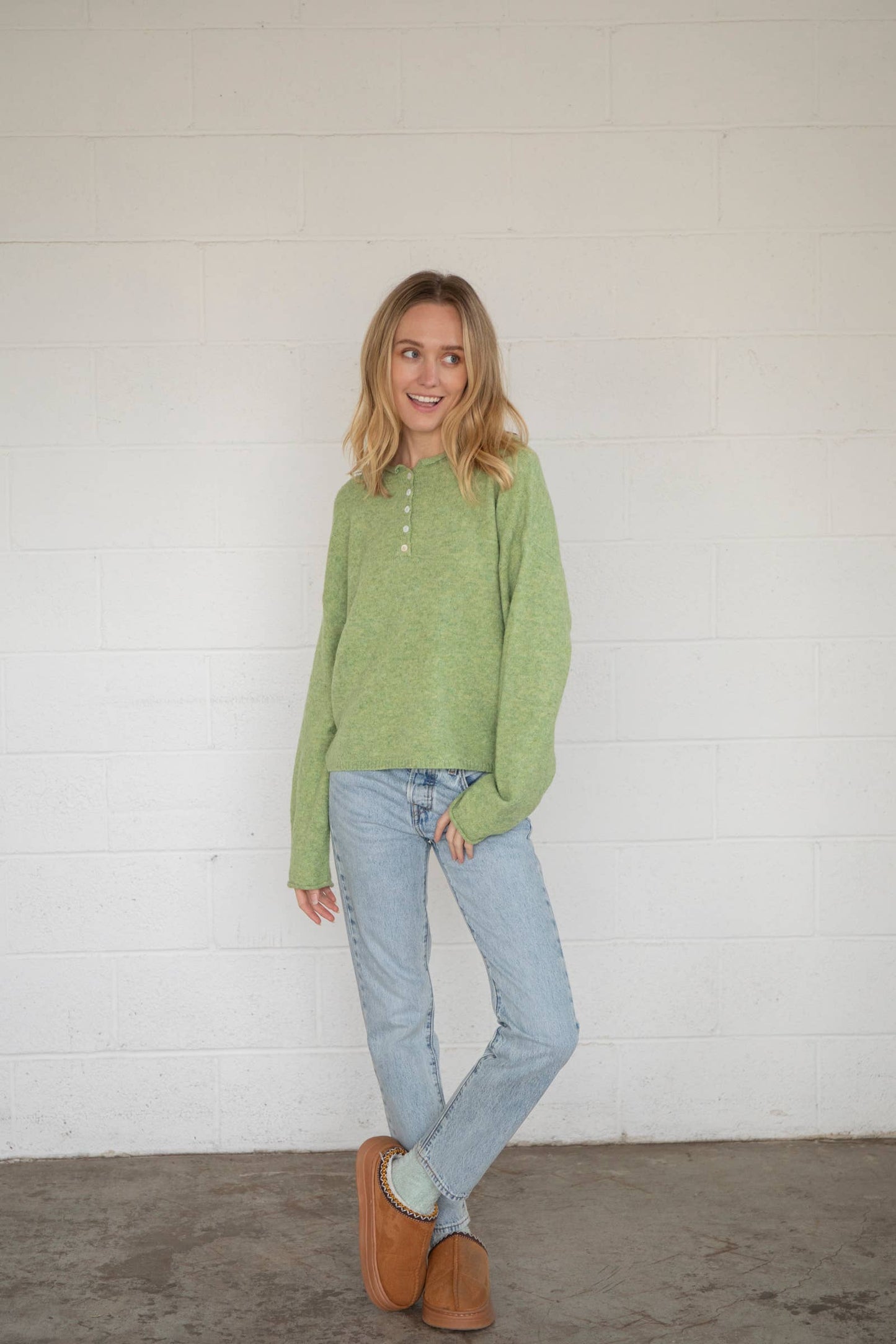 Piper Henley Pullover - Matcha