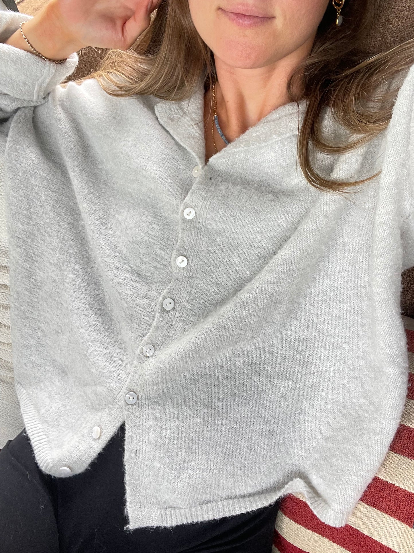 Piper Cardigan - Light Grey