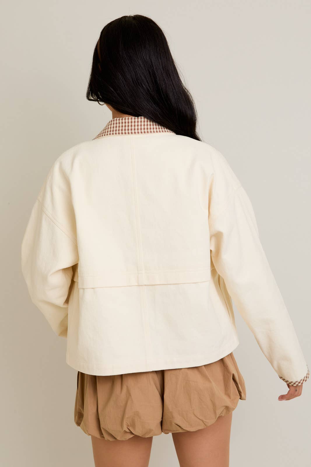 Savannah Gingham Trim Jacket