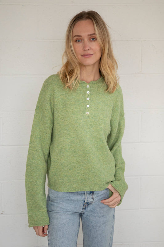 Piper Henley Pullover - Matcha
