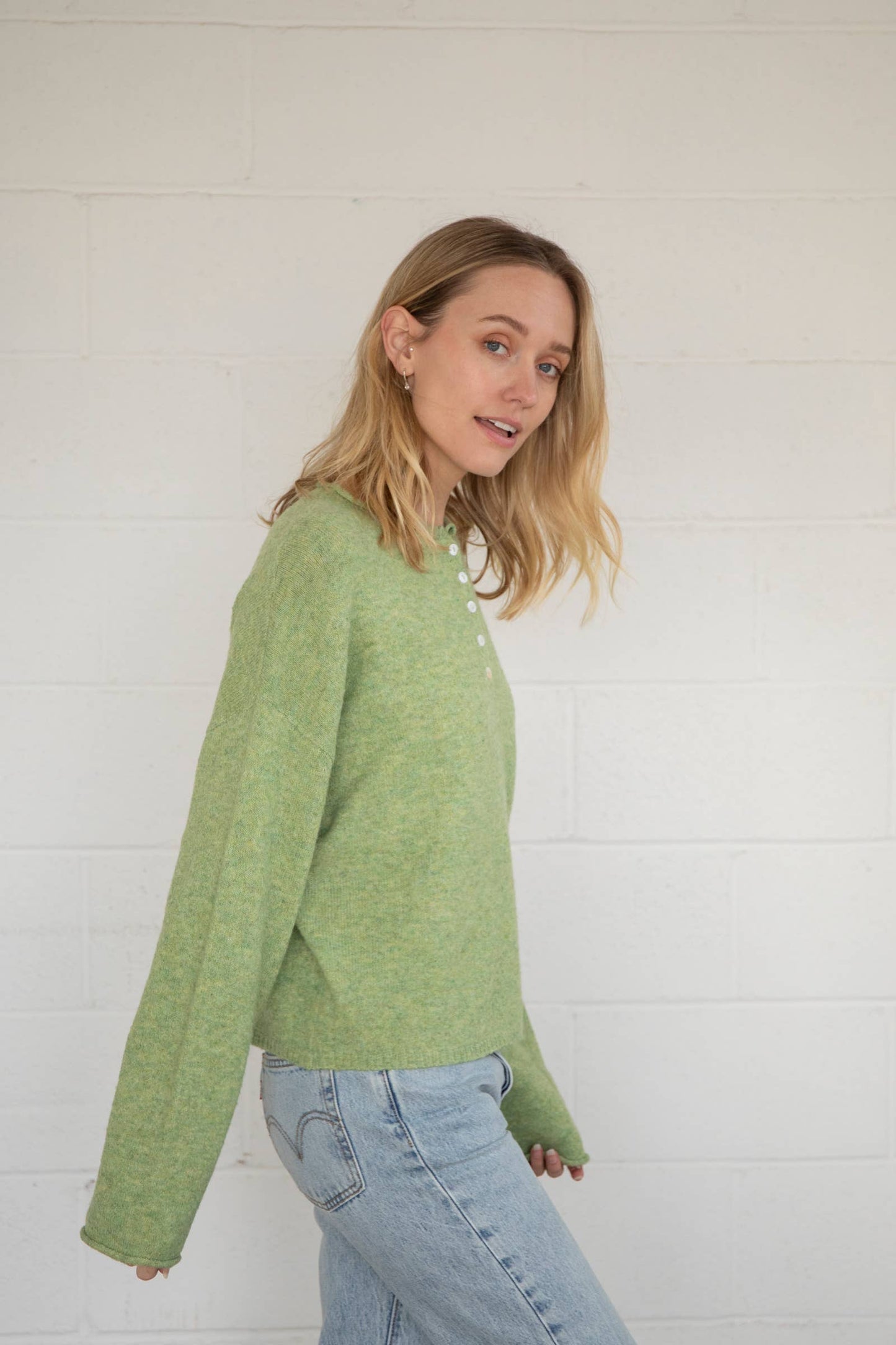 Piper Henley Pullover - Matcha