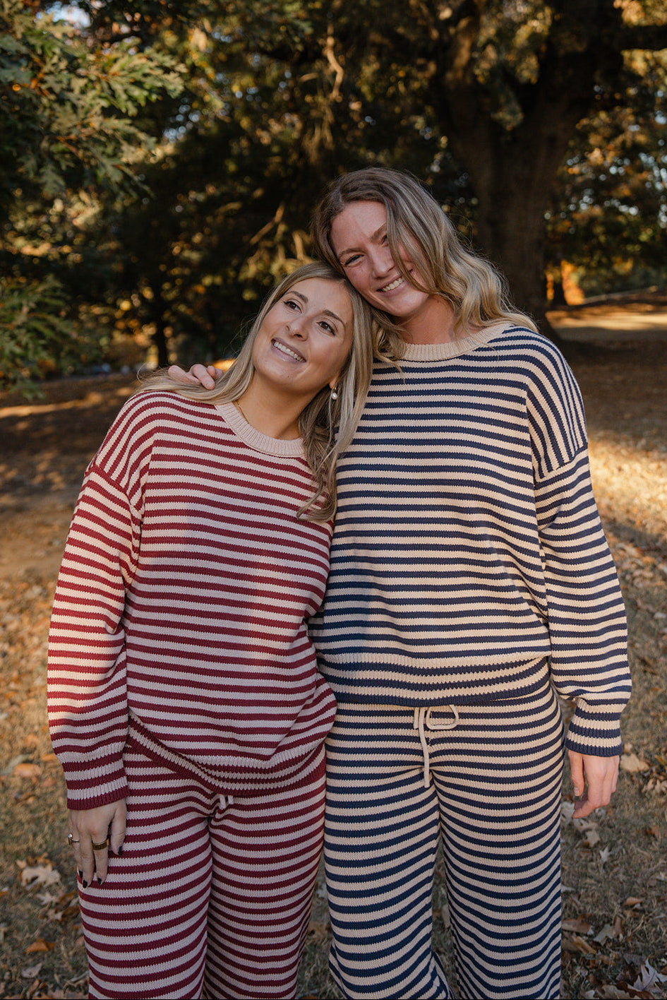 Susie Sweater - Navy and Taupe