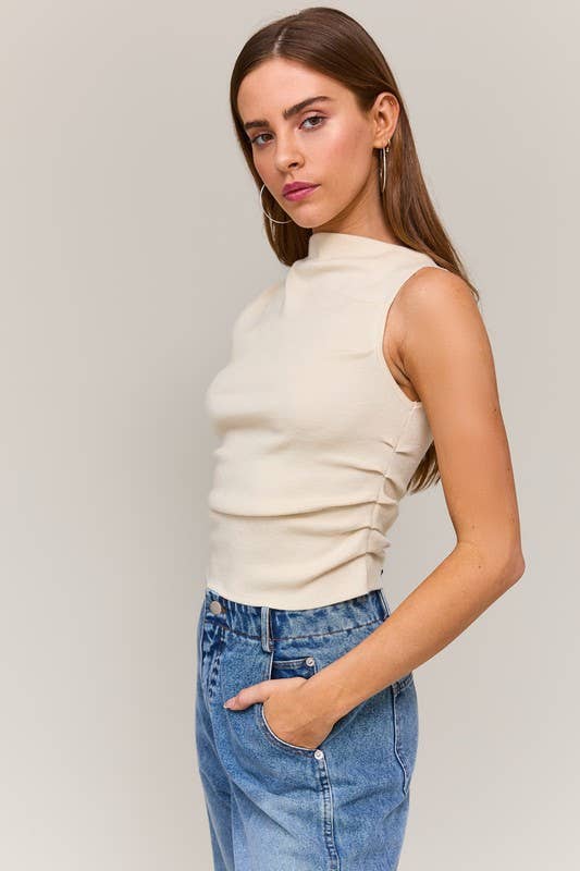 The Offset Sweater Top - Ivory